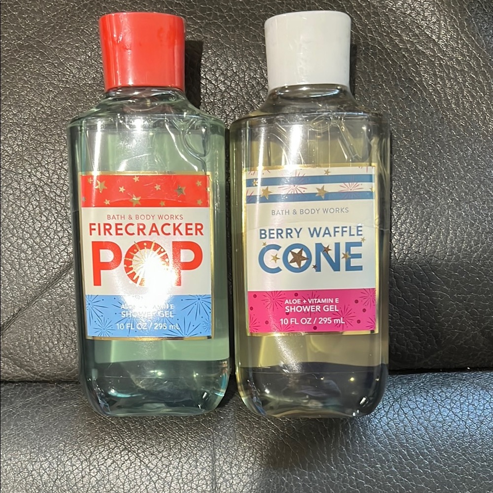 Bath & Body Works Shower Gel duo in firecracker pop and berry waffle cone
